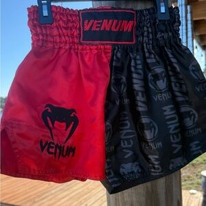 Venum Men's Athletic Shorts - Red and Black